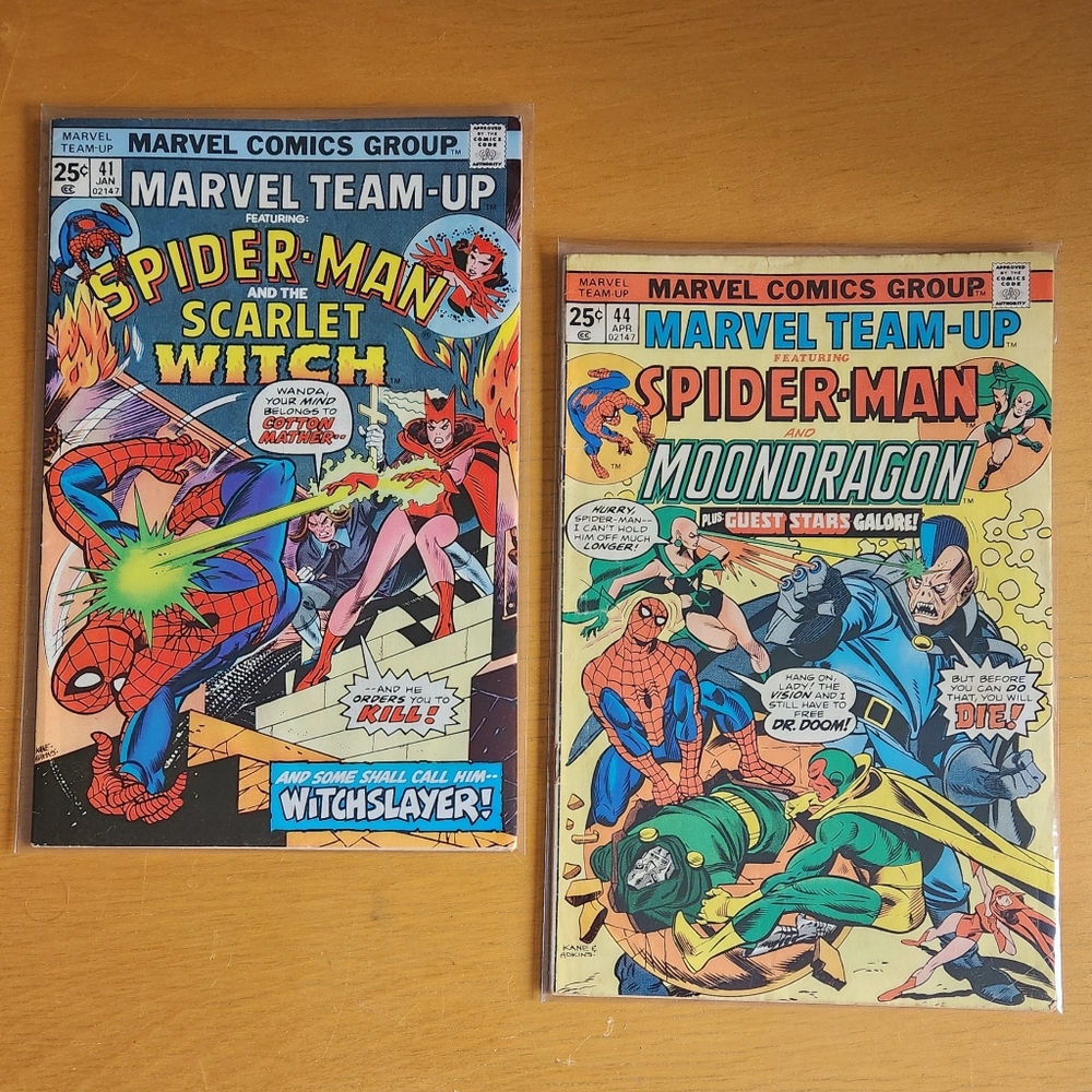 Marvel Team-Up #41, #44 - 1970s Marvel Comics (Lot of 2) Spider-Man…